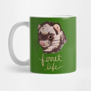 Ferret Life: Funny Cute Animal Unique Pet Illustration Mug